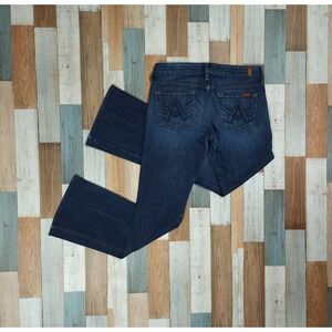 7 For All Mankind "A Pocket"  Womens Boot Cut Jeans Blue  Denim StretchSize 26